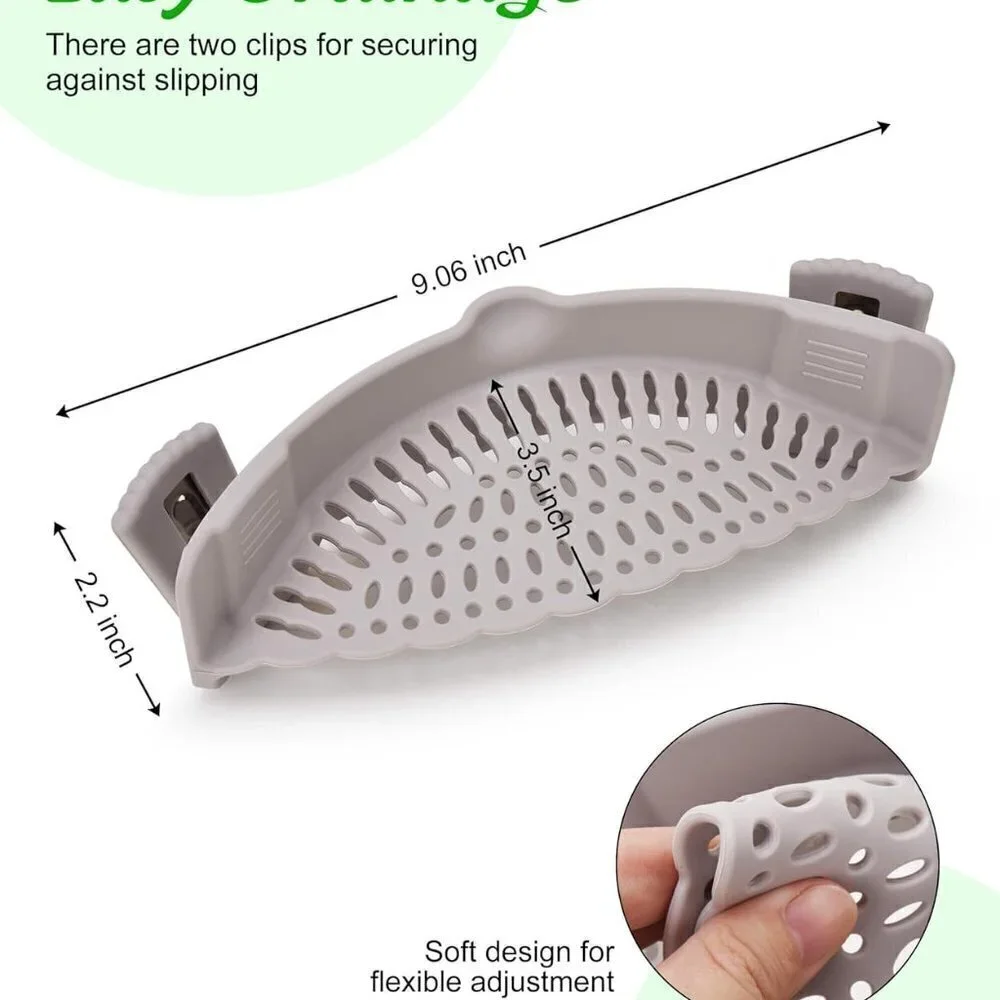 Pasta Strainer - Adjustable Silicone Clip - BRAND NEW